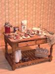 Dollhouse miniature food baking table