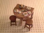 Dollhouse miniature food baking table breakfast